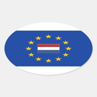 Europese Unie Nederland Ovale Sticker
