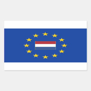 Europese Unie Nederland Rechthoekige Sticker