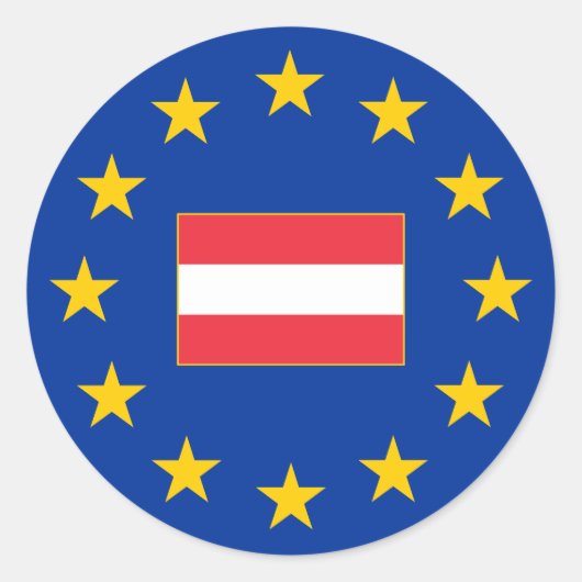 europese unie-oostenrijk-ronde-Sticker Ronde Sticker (Voorkant)
