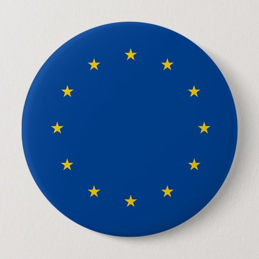 Europese Unie Ronde Button 4,0 Cm (Voorkant)
