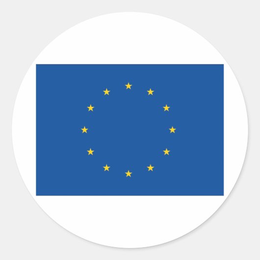 Europese Unie Ronde Sticker (Voorkant)
