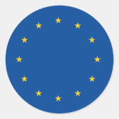Europese Unie Ronde Sticker (Voorkant)