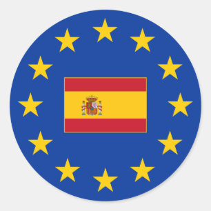 Europese Unie Spanje Ronde Sticker