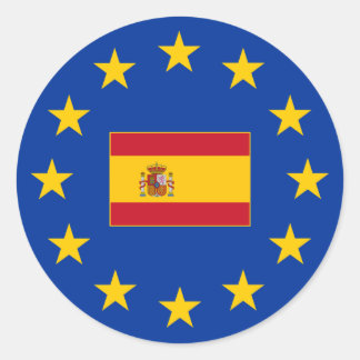 Europese Unie Spanje Ronde Sticker