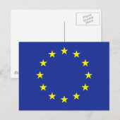 Europese vlag briefkaart (Voorkant / Achterkant)