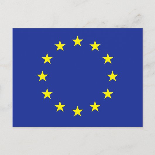 Europese vlag briefkaart (Voorkant)