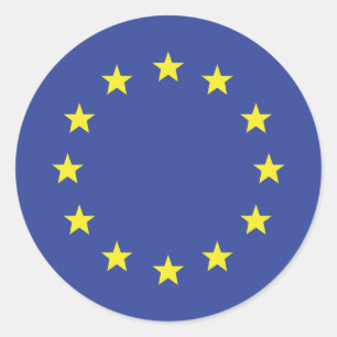 Europese vlag Classic Ronde Sticker