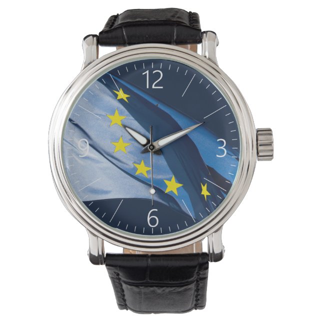 Europese vlag horloge (Voorkant)