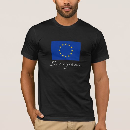 Europese vlag met EU-vlag T-shirt (Voorkant)