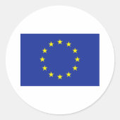 Europese vlag ronde sticker (Voorkant)