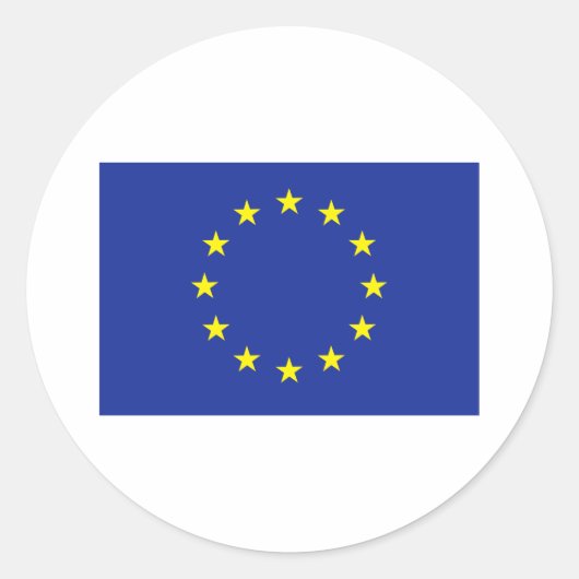 Europese vlag ronde sticker (Voorkant)