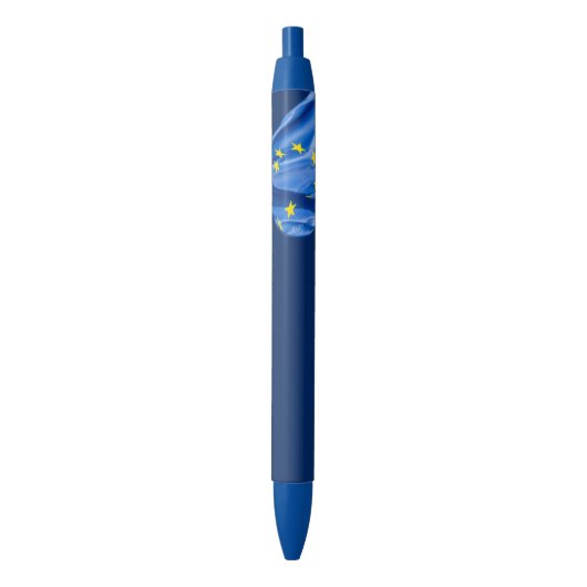 Europese vlag zwarte inkt pen (Voorkant Verticaal)