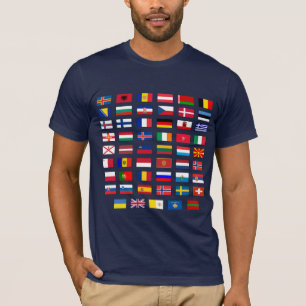 Europese vlaggen t-shirt