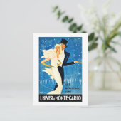 Europese winter in Monte Carlo Travel Briefkaart (Staand voorkant)