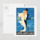 Europese winter in Monte Carlo Travel Briefkaart (Voorkant / Achterkant)