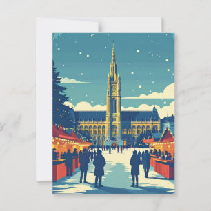  Europese wintermarkt reissouvenir Briefkaart