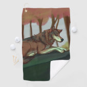 Europese Wolf Golfhanddoek (Insitu)