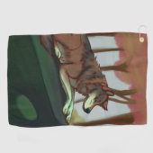 Europese Wolf Golfhanddoek (Horizontaal)