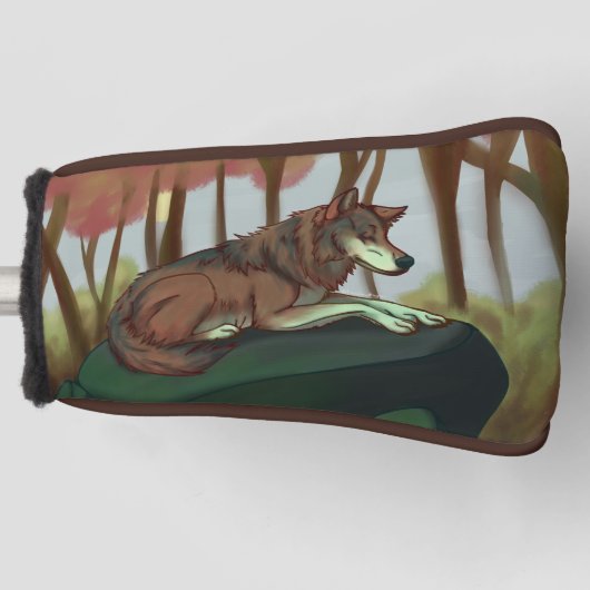 Europese Wolf Golfheadcover (Voorkant)
