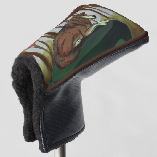Europese Wolf Golfheadcover (3/4 voorkant)