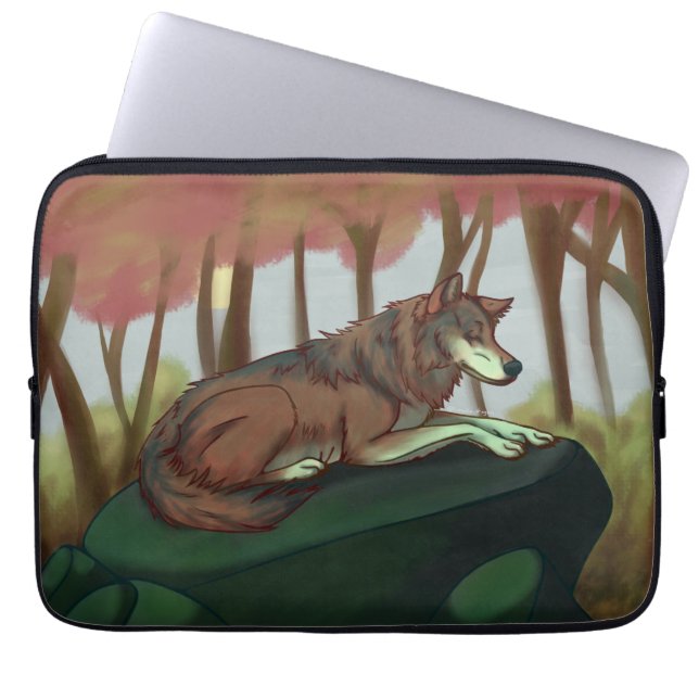 Europese Wolf Laptop Sleeve (Voorkant)