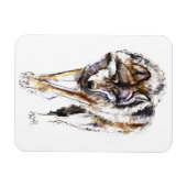 Europese Wolf Magneet (Horizontaal)