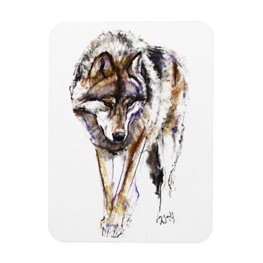 Europese Wolf Magneet (Verticaal)