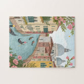 Europese Zomer Stads Kanaal Puzzel (Horizontaal)
