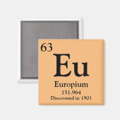 Europium Periodiek Tafel Magneet (Voorkant / Achterkant)