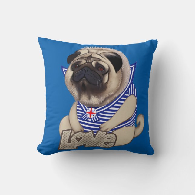 Europug Beer-Pug Pillow Kussen (Voorkant)