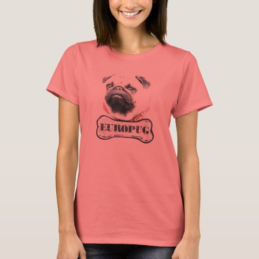 Europug Brutal Face Dames Ringer T-Shirt (Voorkant)