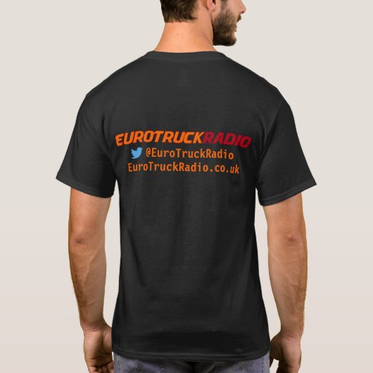 EuroTruckRadio - Mannen T-shirt (Achterkant)