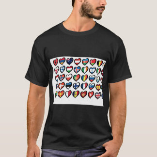 Eurovisie Song Contest Flags Hearts Mask.png T-shirt