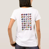 Eurovision Hartvormige Vlaggen - Dames Tshirt (Achterkant)
