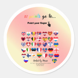 Eurovision Songcontest 2024 Unisex T-shirt Sweden Ronde Sticker