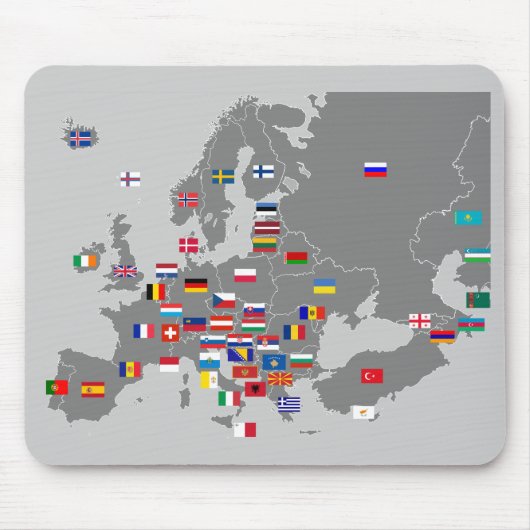 eurovlaggen mousepad muismat (Voorkant)