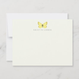 Eurymus Pelidne Yellow Butterfly-platenkaart Notitiekaartje
