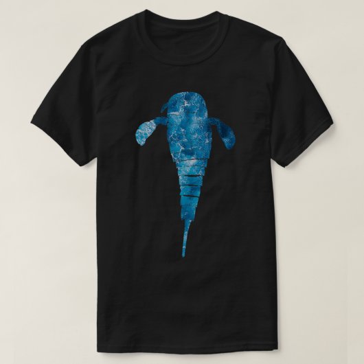 Eurypterid Zee Scorpion Vector Waves Patroon T-shirt (Design voorkant)