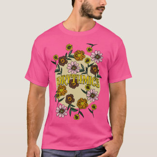 Eurythmics Naam Gepersonaliseerde Bloem Retro Flor T-shirt