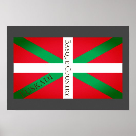 Euskadi Baskenland Artistieke vlag Poster (Voorkant)