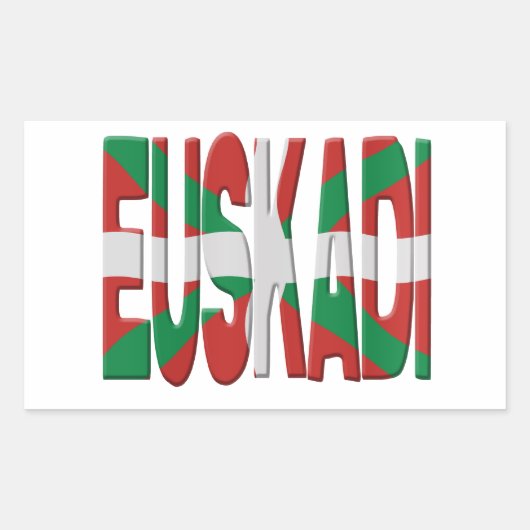 Euskadi - Basque flag Rechthoekige Sticker (Voorkant)