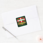 Euskadi Flag Vierkante Sticker (Envelop)
