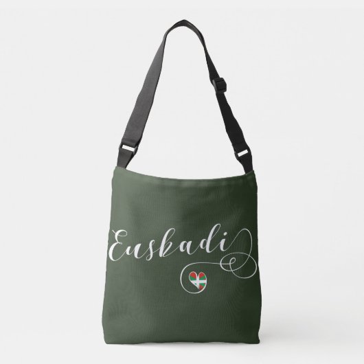 Euskadi Heart Flag, Baskenland Crossbody Tas (Voorkant)