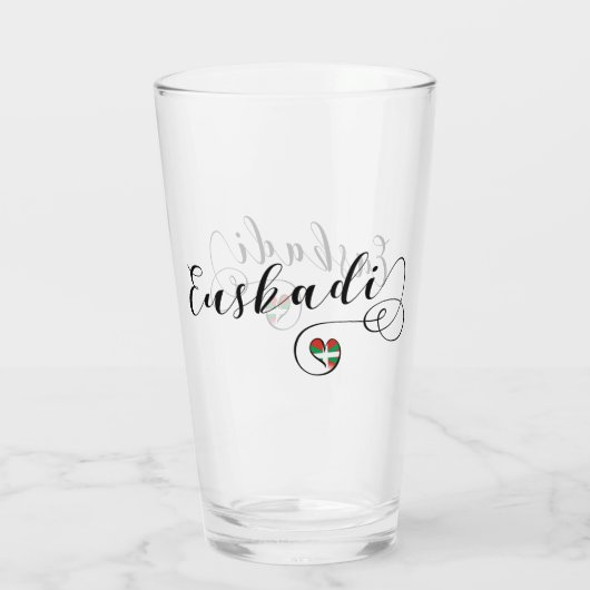 Euskadi Heart Flag, Baskenland Glas (Achterkant)