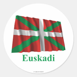 Euskadi (País Vasco), zwendelvlag met naam Ronde Sticker