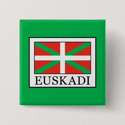 Euskadi Vierkante Button 5,1 Cm (Voorkant)
