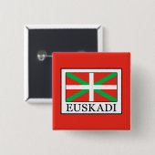 Euskadi Vierkante Button 5,1 Cm (Voorkant /achterkant)