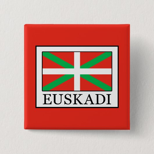 Euskadi Vierkante Button 5,1 Cm (Voorkant)