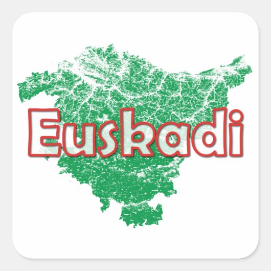 Euskadi Vierkante Sticker (Voorkant)