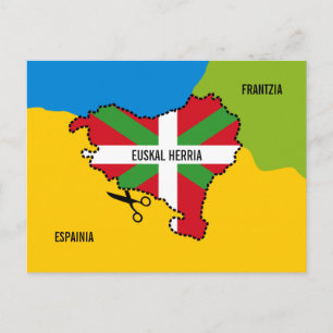 Euskal Herria Ikurriña eta euskal independent entz Briefkaart
